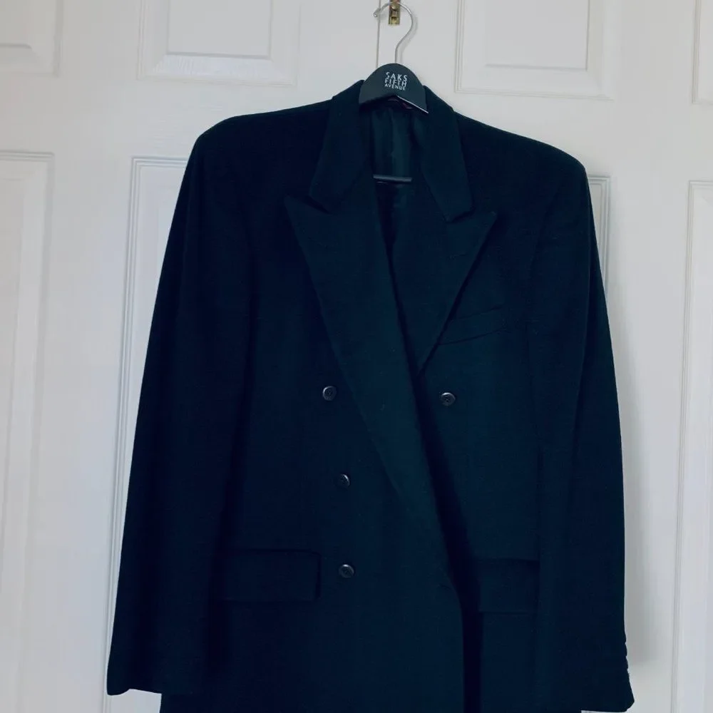 NORDSTROM CLASSICS 100% Cashmere Double Breasted Sport Jacket Black Men’s